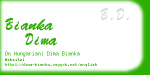 bianka dima business card